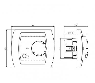 Regulator temperatury z czujnikiem podpodłogowym biały Gazela RTP-1J/m/00
