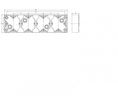 Puszka instalacyjna do serii IMPRESJA poczwórna biały Impresja PNP-4Y/00