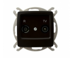Gniazdo RTV przelotowe 16-dB czekoladowy metalik Karo GPA-16SP/m/40