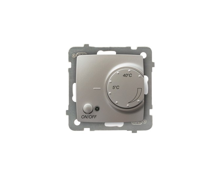 Regulator temperatury z czujnikiem podpodłogowym srebrny perłowy Karo RTP-1S/m/43