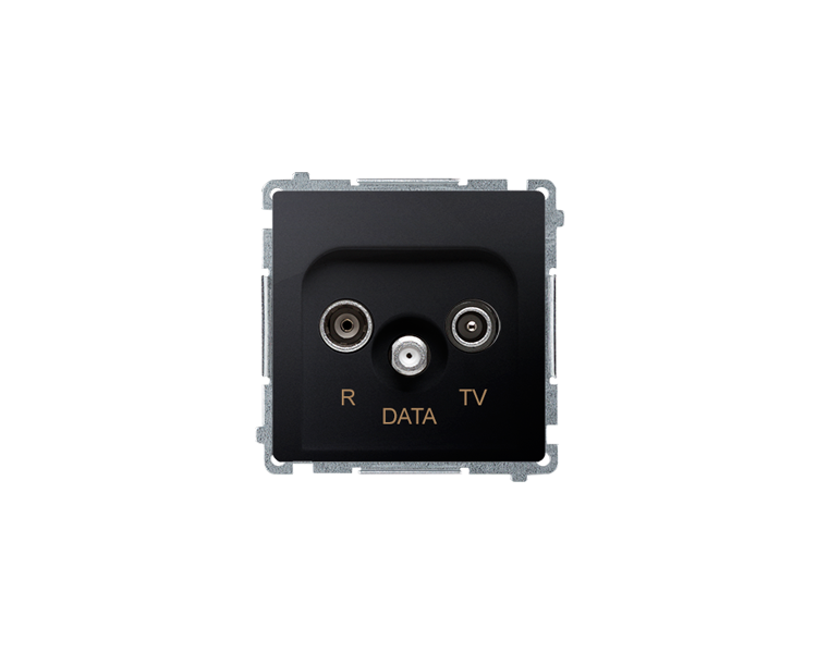 Gniazdo antenowe R-TV-DATA tłum.:10dB grafit mat, metalizowany BMAD.01/28