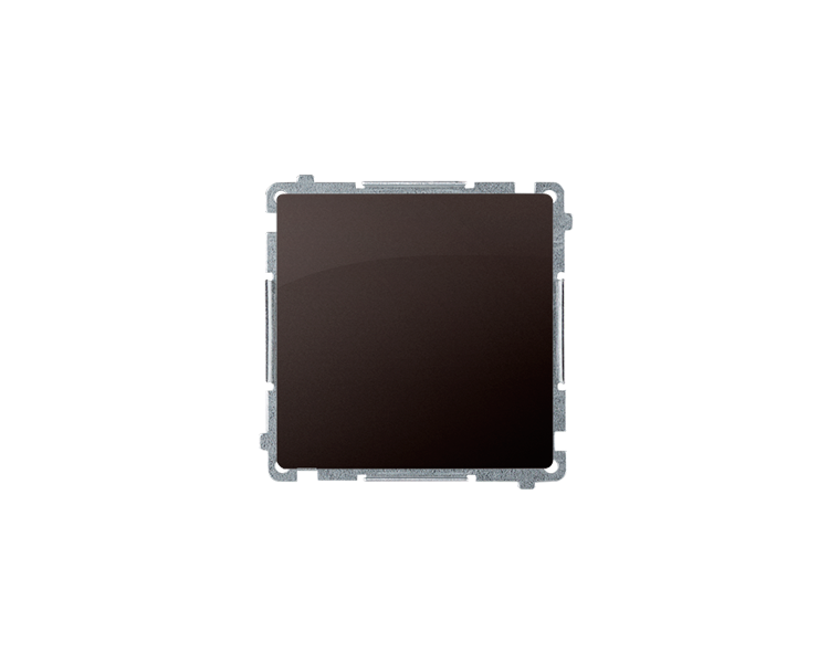 Przycisk pojedynczy rozwierny bez piktogramu (moduł) 10AX 250V, szybkozłącza, czekoladowy mat, metalizowany BMPR1.01/47