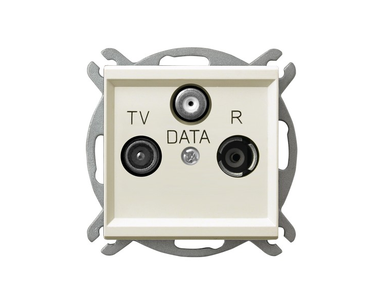 Gniazdo RTV-DATA ecru Sonata GPA-RD/m/27