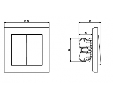 Łącznik podwójny schodowy biały Sonata ŁP-10R/m/00