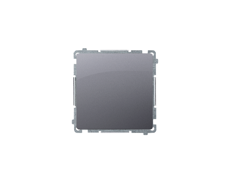 Przycisk pojedynczy rozwierny bez piktogramu (moduł) 10AX 250V, szybkozłącza, srebrny mat, metalizowany BMPR1.01/43