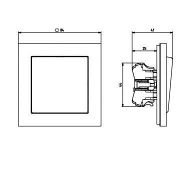 Łącznik dwubiegunowy ecru Sonata ŁP-11R/m/27