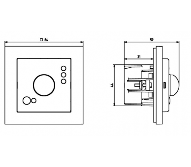 Elektroniczny czujnik ruchu biały Sonata ŁP-16R/m/00