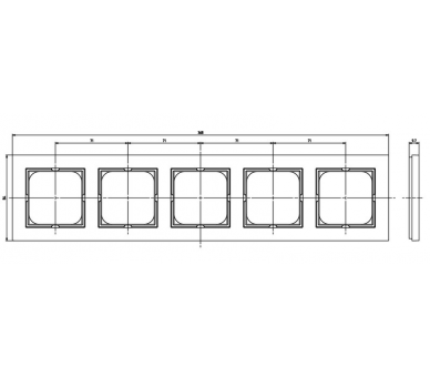 Ramka pięciokrotna ecru Sonata R-5R/27