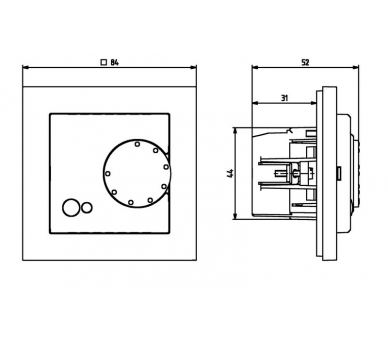 Regulator temperatury z czujnikiem podpodłogowym biały Sonata RTP-1R/m/00