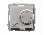 Regulator temperatury z czujnikiem napowietrznym srebro mat Sonata RTP-1RN/m/38