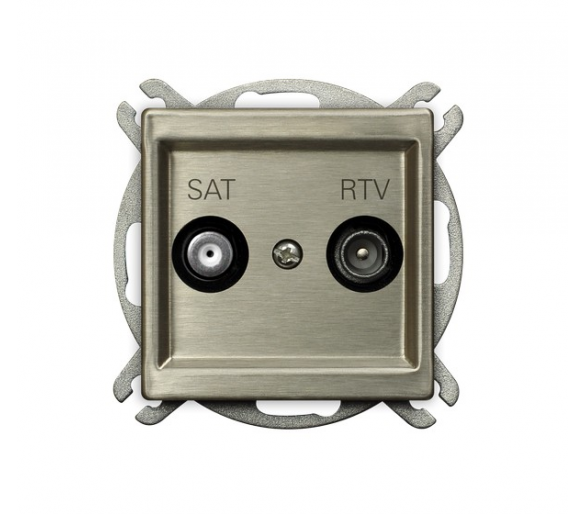 Gniazdo RTV-SAT końcowe nowe srebro Sonata nowe srebro GPA-RMS/m/44