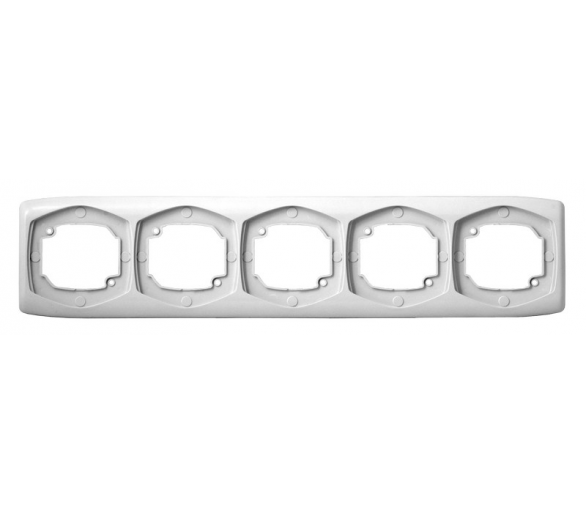 Ramka pięciokrotna pozioma biały Ton R-5CH/00