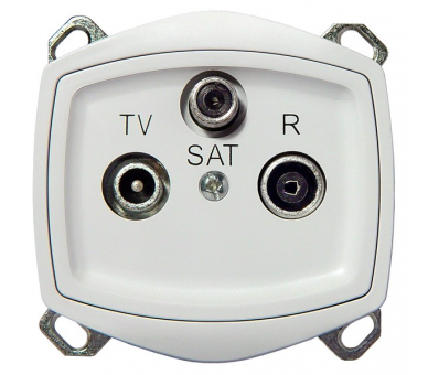 Gniazdo RTV-SAT biały Ton color system GPA-CSP/m/00