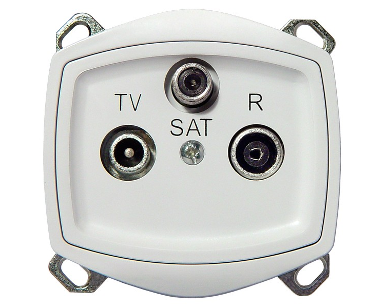 Gniazdo RTV-SAT biały Ton color system GPA-CSP/m/00