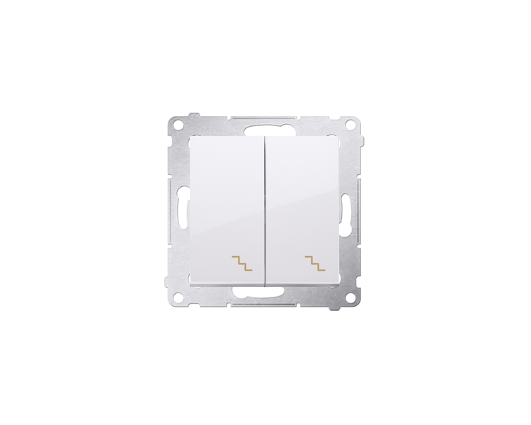 Łącznik schodowy podwójny (moduł) 10AX 250V, zaciski śrubowe, biały DW6/2.01/11