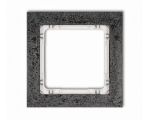 Ramka uniwersalna pojedyncza - beton (ramka: antracytowa, spód: biały), Antracyt Karlik Deco 11-0-DRB-1