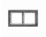 Ramka uniwersalna podwójna - beton (ramka: antracytowa, spód: biały), Antracyt Karlik Deco 11-0-DRB-2