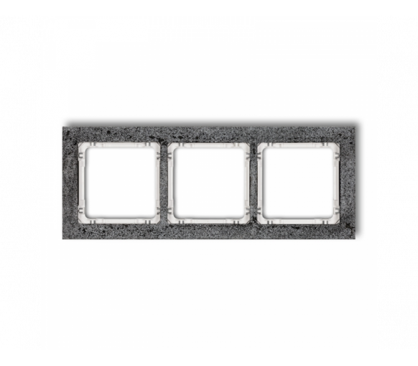 Ramka uniwersalna potrójna - beton (ramka: antracytowa, spód: biały), Antracyt Karlik Deco 11-0-DRB-3