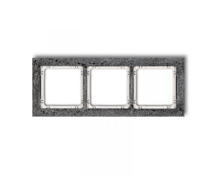 Ramka uniwersalna potrójna - beton (ramka: antracytowa, spód: biały), Antracyt Karlik Deco 11-0-DRB-3