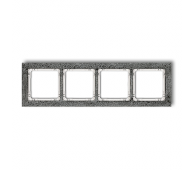 Ramka uniwersalna poczwórna - beton (ramka: antracytowa, spód: biały), Antracyt Karlik Deco 11-0-DRB-4
