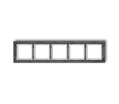 Ramka uniwersalna pięciokrotna - beton (ramka: antracytowa, spód: biały), Antracyt Karlik Deco 11-0-DRB-5
