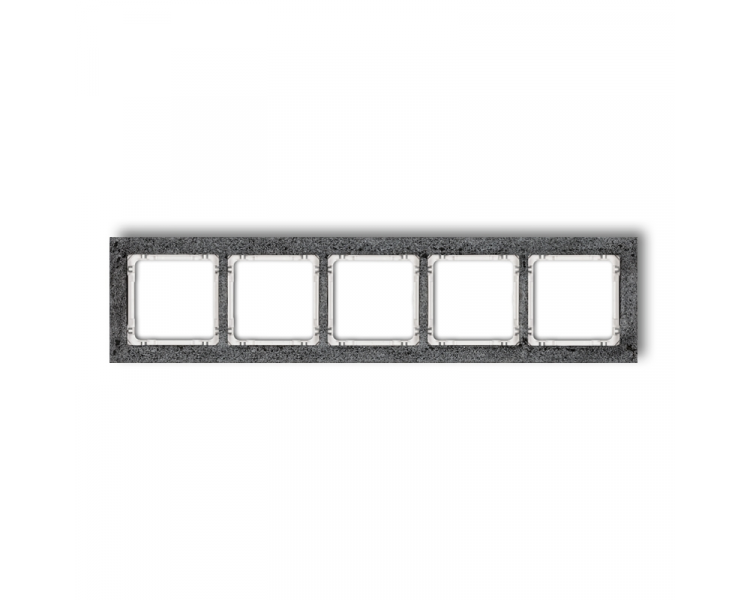 Ramka uniwersalna pięciokrotna - beton (ramka: antracytowa, spód: biały), Antracyt Karlik Deco 11-0-DRB-5