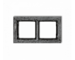 Ramka uniwersalna podwójna - beton (ramka: antracytowa, spód: czarny), Antracyt Karlik Deco 11-12-DRB-2