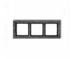 Ramka uniwersalna potrójna - beton (ramka: antracytowa, spód: czarny), Antracyt Karlik Deco 11-12-DRB-3