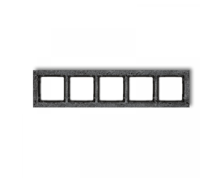 Ramka uniwersalna pięciokrotna - beton (ramka: antracytowa, spód: czarny), Antracyt Karlik Deco 11-12-DRB-5
