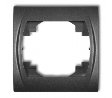 Ramka pozioma pojedyncza, Grafitowy Karlik Logo 11LRH-1