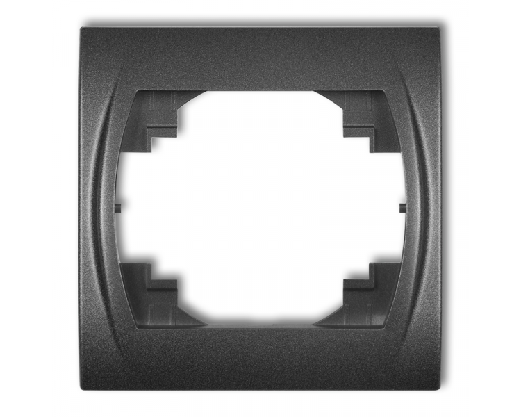 Ramka pozioma pojedyncza, Grafitowy Karlik Logo 11LRH-1