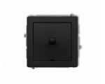 Przycisk zwierny, jednobiegunowy w stylu amerykańskim (jeden klawisz bez piktogramu) , Czarny Mat Karlik Deco 12DWPUS-4.1