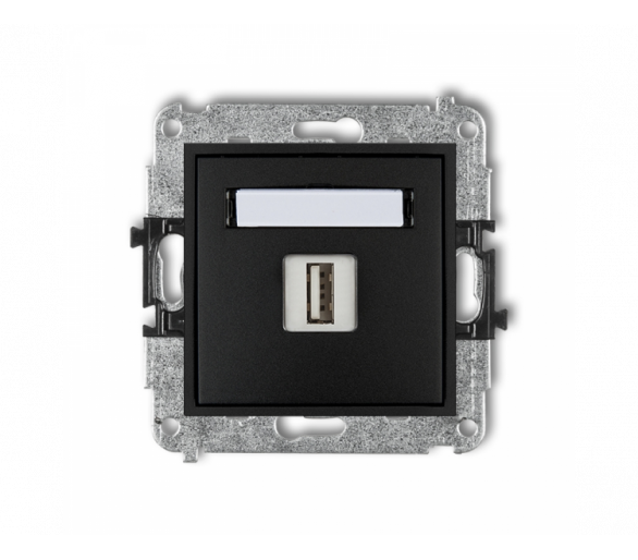 Ładowarka USB pojedyncza, 5V, 1A, Czarny Mat Karlik Mini 12MCUSB-1