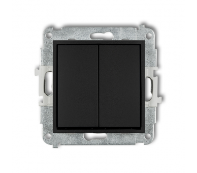 Przycisk żaluzjowy (dwa klawisze bez piktogramów), Czarny Mat Karlik Mini 12MWP-8.1