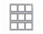 Ramka modułowa 9 krotna (3 poziom, 3 pion) - efekt szkła (ramka szara, spód grafitowy), Szary Karlik Deco 15-11-DRSM-3x3