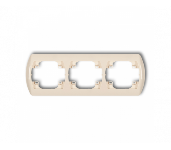 Ramka pozioma potrójna, Beżowy Karlik Trend 1RH-3