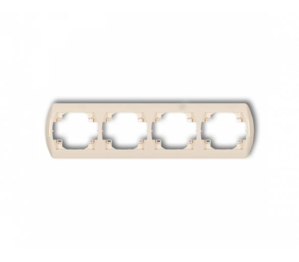 Ramka pozioma poczwórna, Beżowy Karlik Trend 1RH-4