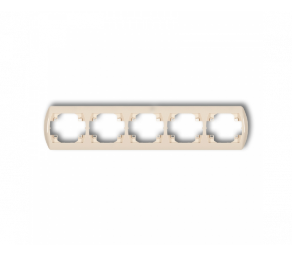 Ramka pozioma pięciokrotna, Beżowy Karlik Trend 1RH-5
