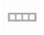 Ramka uniwersalna poczwórna - beton (ramka: jasnoszara, spód: biały), Jasnoszary Karlik Deco 27-0-DRB-4