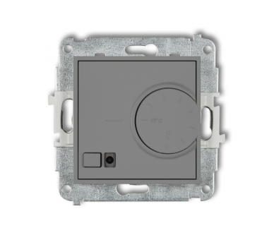 Regulator temperatury z czujnikiem podpodłogowym, Szary Mat Karlik Mini 27MRT-1