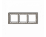 Ramka uniwersalna potrójna - beton (ramka: ciemnoszary, spód: biały), Ciemnoszary Karlik Deco 28-0-DRB-3