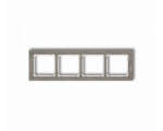 Ramka uniwersalna poczwórna - beton (ramka: ciemnoszary, spód: biały), Ciemnoszary Karlik Deco 28-0-DRB-4