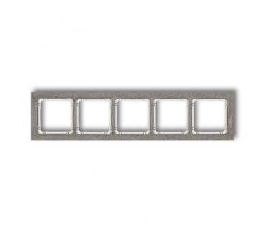 Ramka uniwersalna pięciokrotna - beton (ramka: ciemnoszary, spód: biały), Ciemnoszary Karlik Deco 28-0-DRB-5