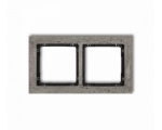 Ramka uniwersalna podwójna - beton (ramka: ciemnoszary, spód: czarny), Ciemnoszary Karlik Deco 28-12-DRB-2