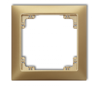 Ramka uniwersalna pojedyncza z tworzywa DECO Soft, Złoty Karlik Deco 29DRSO-1