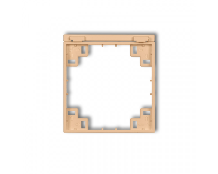 Ramka pośrednia do gniazd bryzgoszczelnych z uziemieniem SCHUKO, Brzoskwiniowy Karlik Prod. Uzupełniające 45MRPB-1s