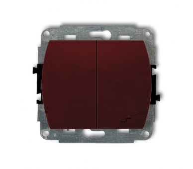 Łącznik pojedynczy ze schodowym podświetlany (wspólne zasilanie), Brązowy Karlik Trend 4WP-10L.1
