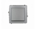 Przycisk zwierny, jednobiegunowy (jeden klawisz bez piktogramu), Srebrny Metalik Karlik Deco 7DWP-4.1