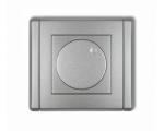 Elektroniczny regulator oświetlenia przyciskowo-obrotowy, Srebrny Metalik Karlik Flexi 7FRO-1