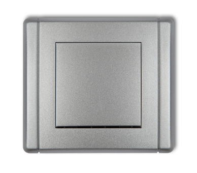 Łącznik schodowy (jeden klawisz bez piktogramu), Srebrny Metalik Karlik Flexi 7FWP-3.1